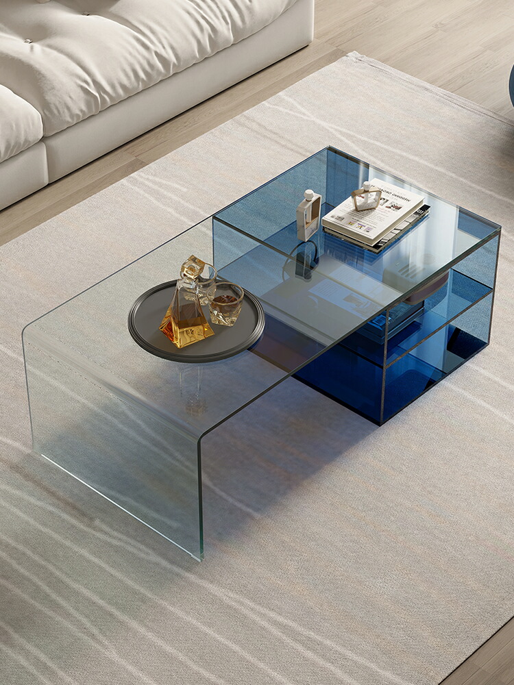 楽天市場】透明テーブル ガラス センターテーブル ローテーブル カフェ