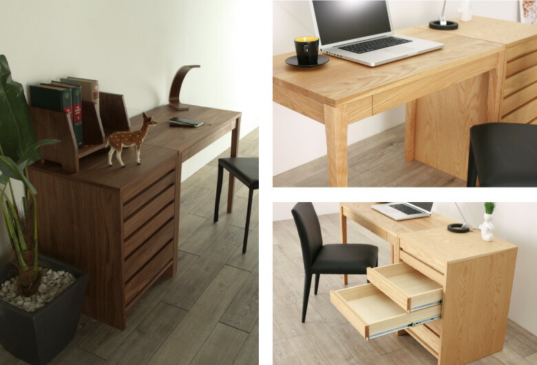 楽天市場】[refline / レフライン] デスク 90 ウォールナット 奥行き50