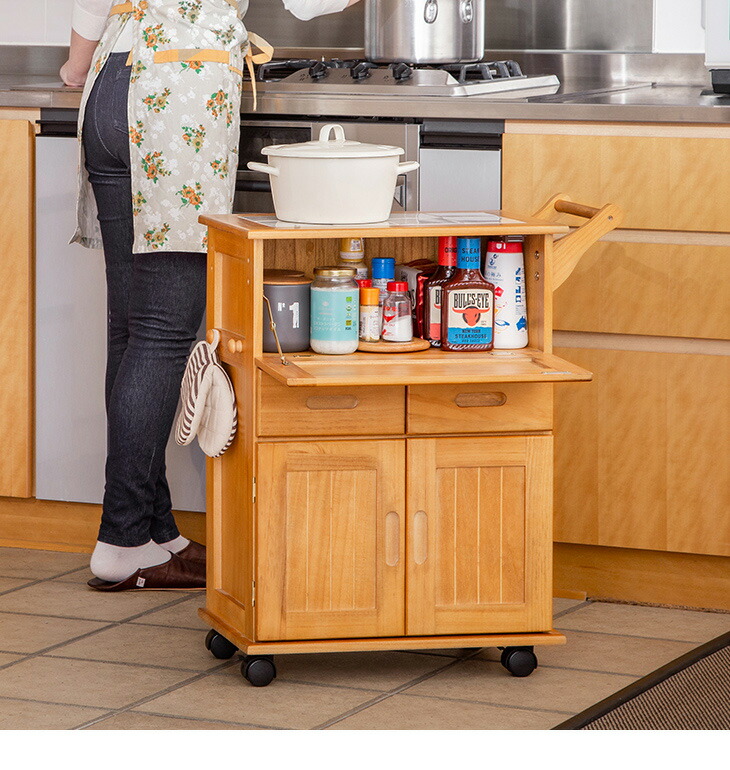 楽天市場】キッチンワゴン キャスター付き スリム キッチン収納