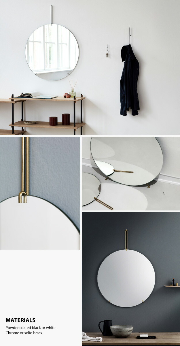 楽天市場】ムーベ MOEBE ウォールミラー Φ70cm MIRROR ブラック ブラス