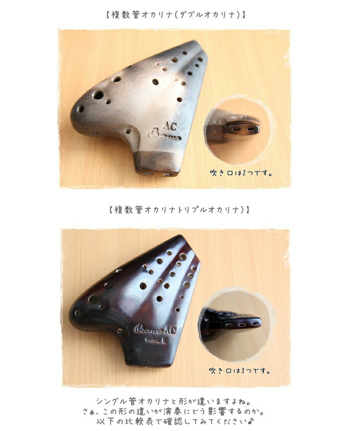 トリプルオカリナ 黒 C管 軽量 メーカー詳細不明 イカロス？ タイムセール３H イカロストリプルオカリナ｜オカリナハウス オカリナ専門店