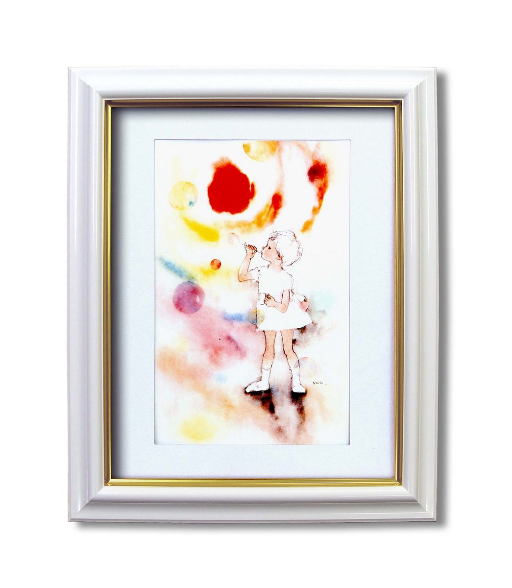 楽天市場】色紙額 いわさきちひろ色紙額 少女像/インテリア 額入り