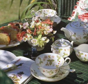 ウエッジウッド　ワイルドストロベリー ワイルド ストロベリー ティーカップ&ソーサー (ピオニー)|WEDGWOOD