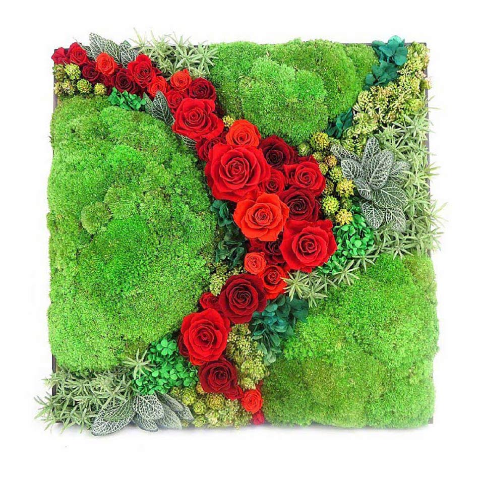 プリザーブドフラワー グリーンウォール【450】