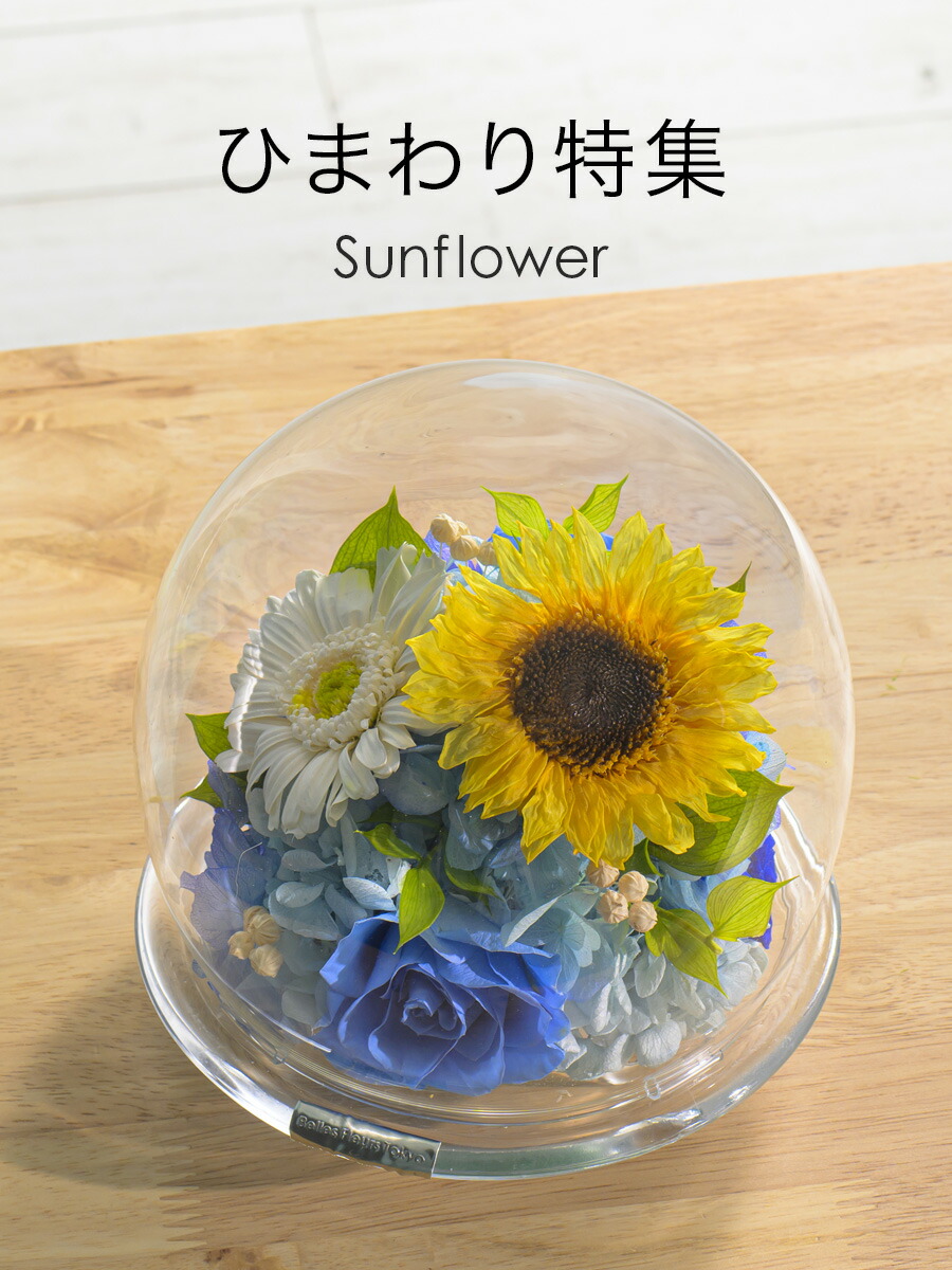 ヒマワリ（向日葵）のプリザーブドフラワー | 誕生日やお祝いギフトに