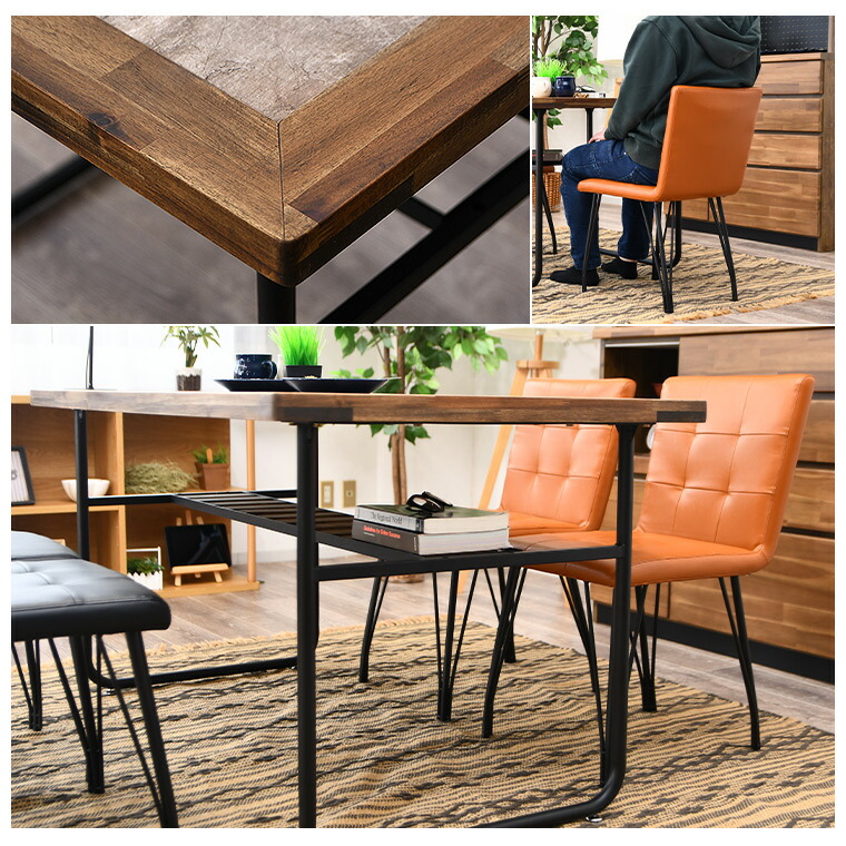 ダイニングテーブルセット 135cm 5点セット 4人掛け モダン ダイニング