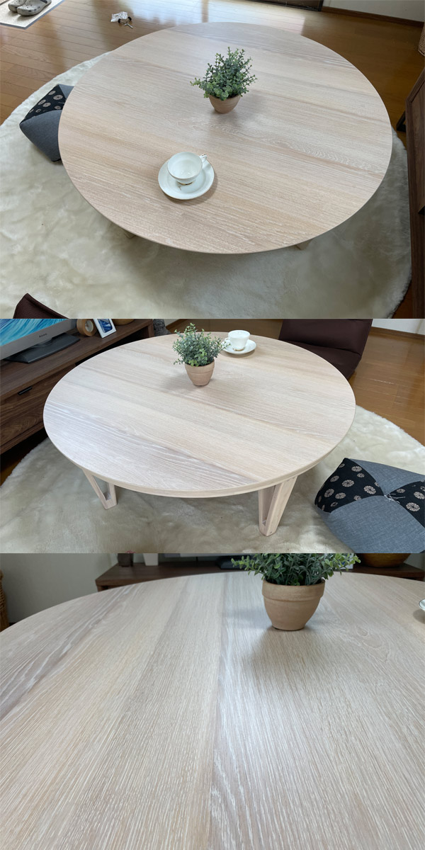 中古 家具調こたつ 丸テーブル EK-YM807 2017年製 おおたけ 2025年最新