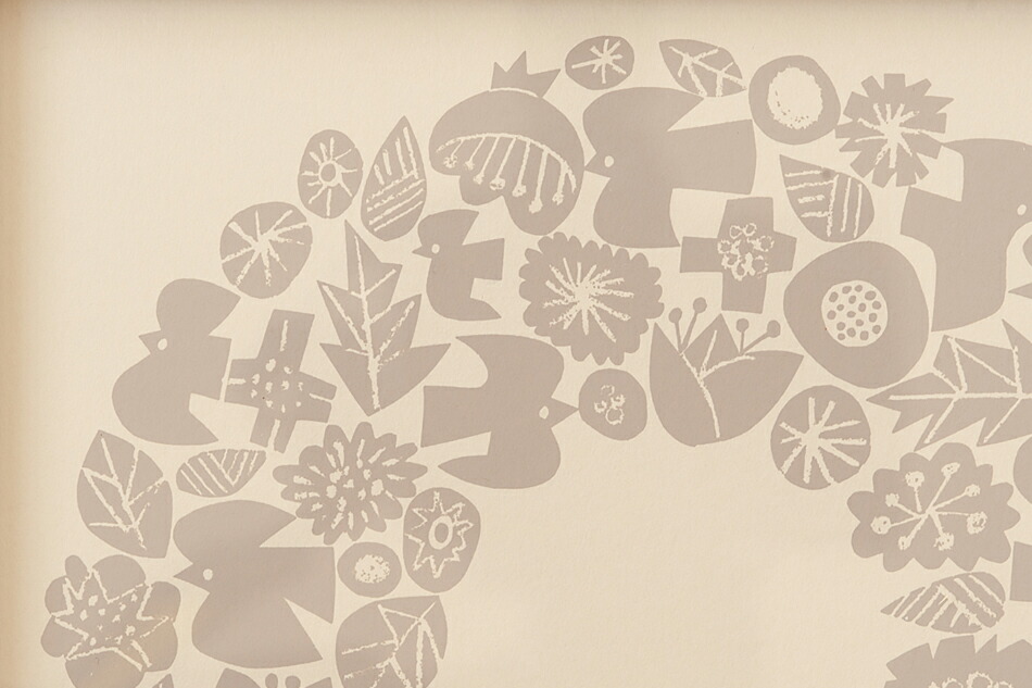 シルクスクリーン（バーズワーズ／BIRDS' WORDS） フリーデザイン