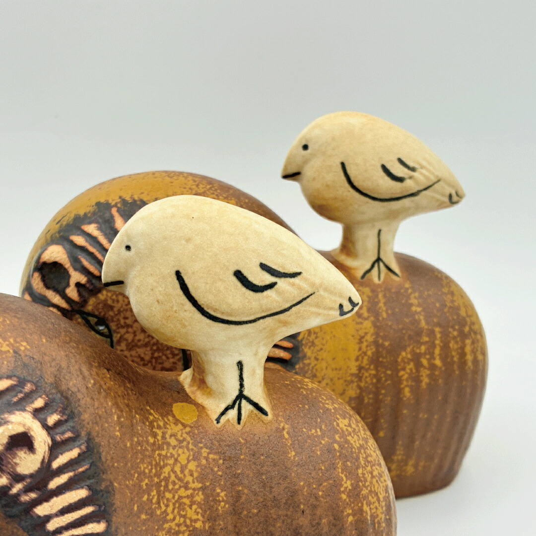 ライオンとトリ（リサ・ラーソン／Lisa Larson） フリーデザイン