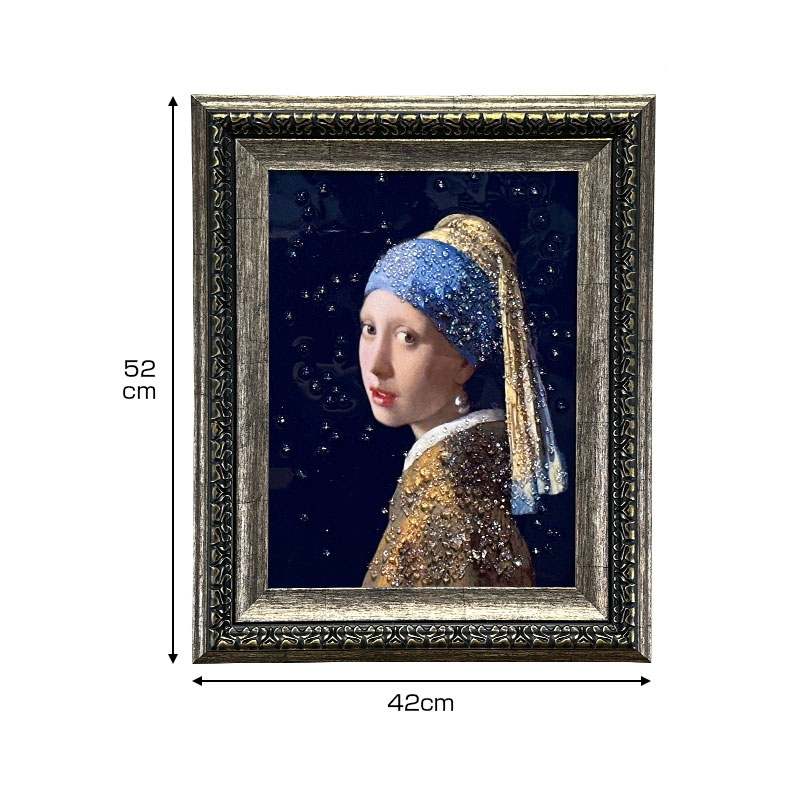 楽天市場】水晶パネル アートパネル 42×52cm 名画 真珠の耳飾りの少女
