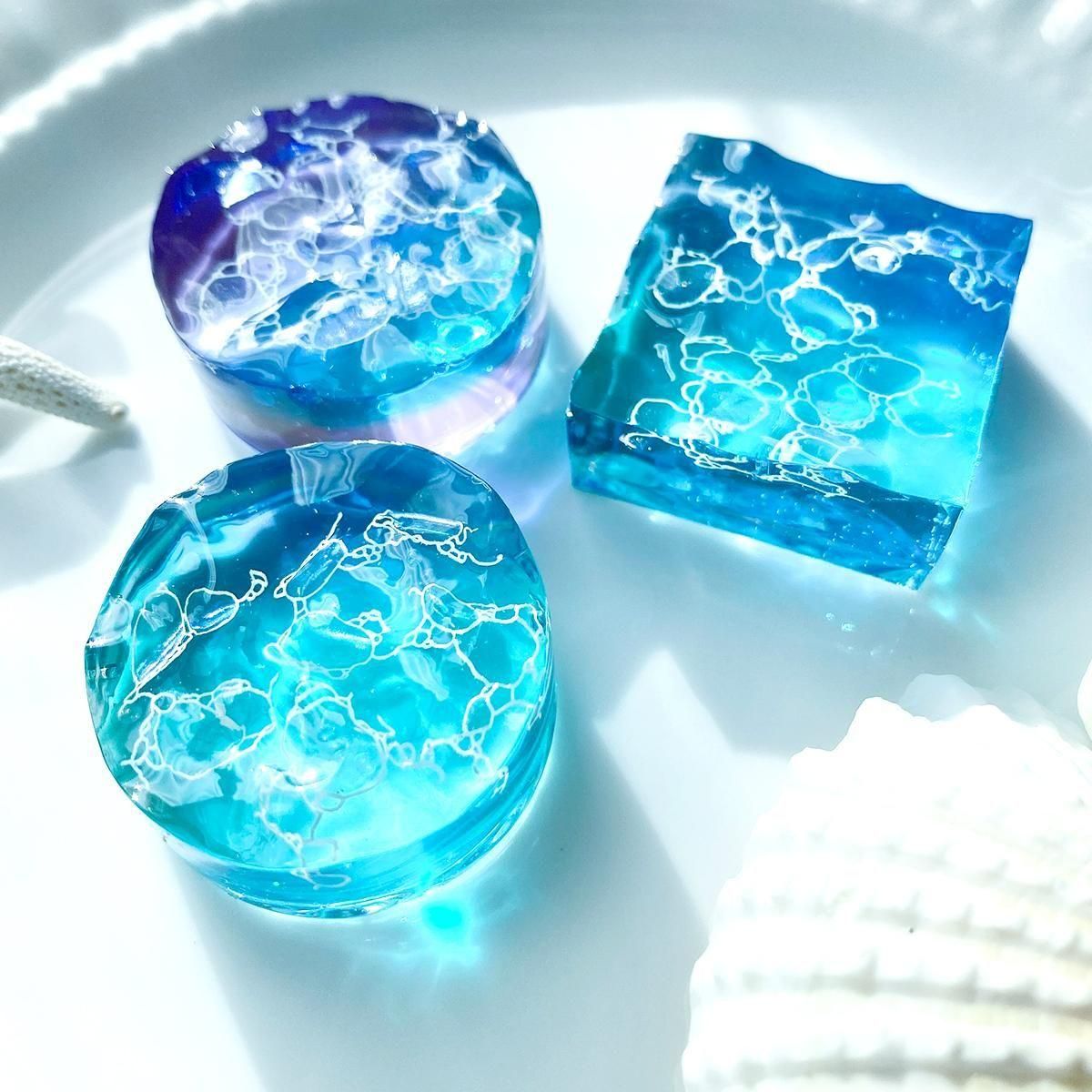 楽天市場】【シール】レジンシール キラキラ水面シール ホログラム