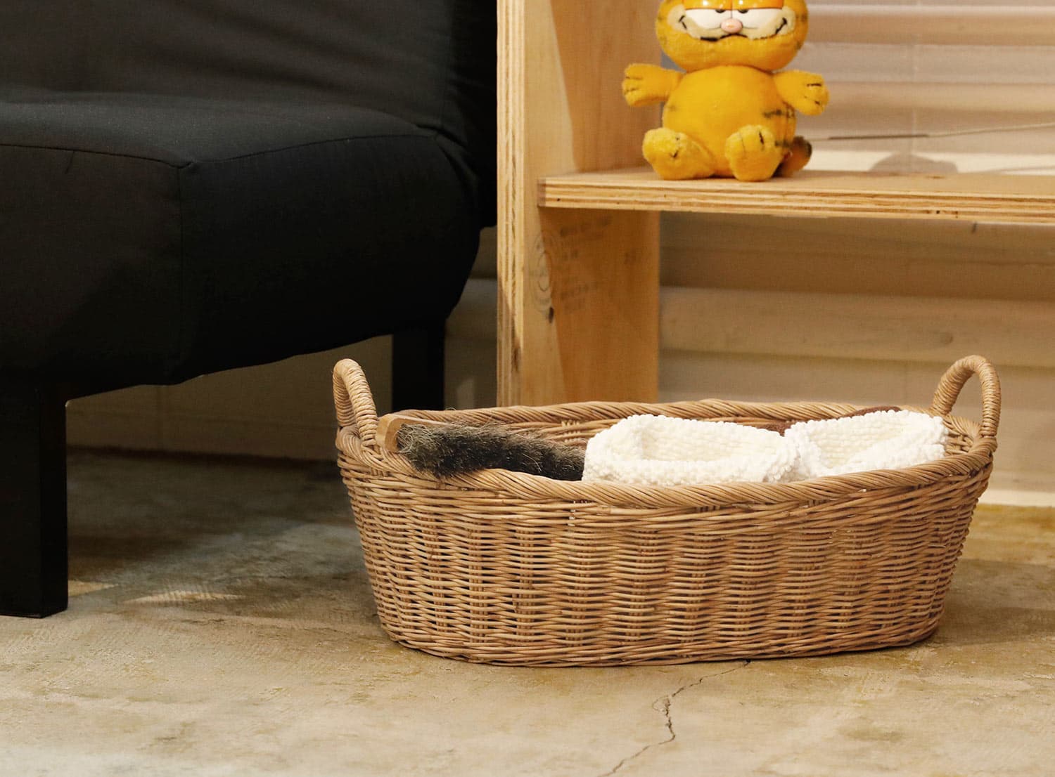 楽天市場】松野屋 ラタン取手付楕円バスケットロータイプ S かご カゴ