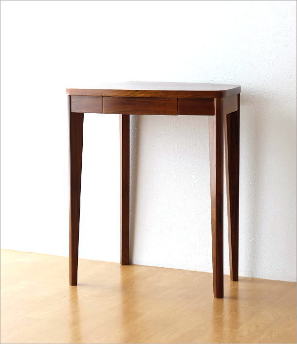 楽天市場】チーク無垢材 デスク 机 木製 コンパクト 小さめ スリム 省