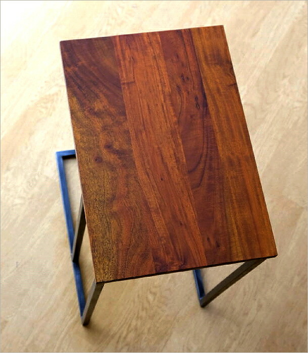 楽天市場】サイドテーブル 木製 アイアン コの字型 ソファーサイド