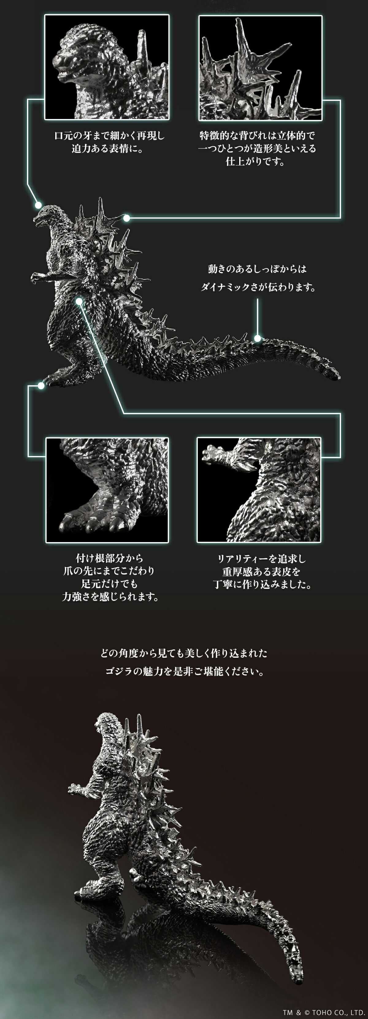 楽天市場】『ゴジラ-1.0』 フィギュア シルバーモデル ブラック