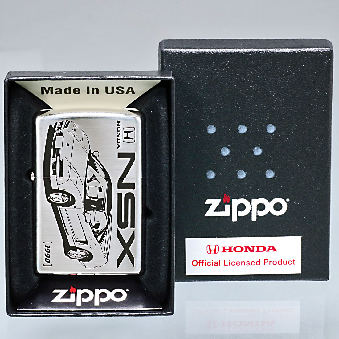 zippo(ジッポーライター)Hondaシリーズ ホンダ NSX 1990 銀イブシ
