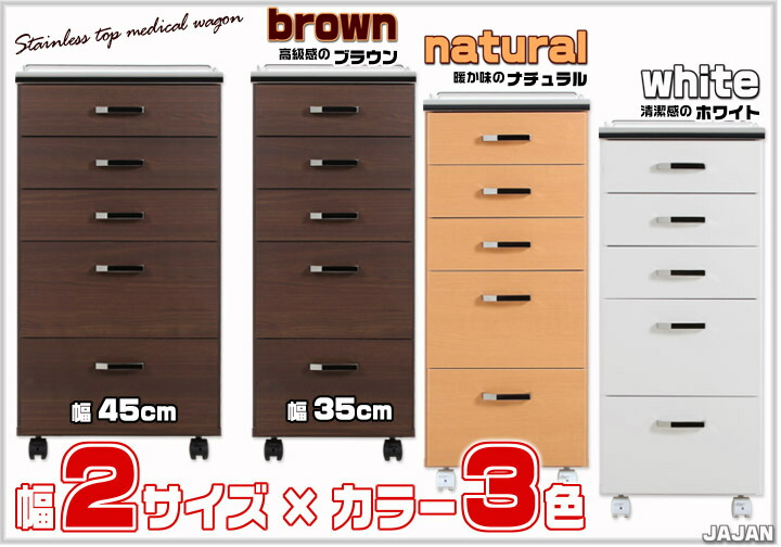 楽天市場】ステンレス天板メディカルワゴン 35cm幅タイプ ☆医療現場で