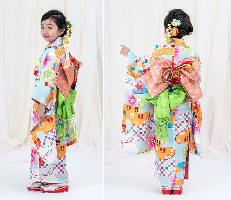 楽天市場】【レンタル】七五三 着物 7歳 四つ身セット(結び帯セット