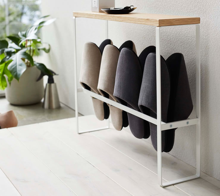 楽天市場】山崎実業（ヤマザキジツギョウ）天板付きスリッパラック