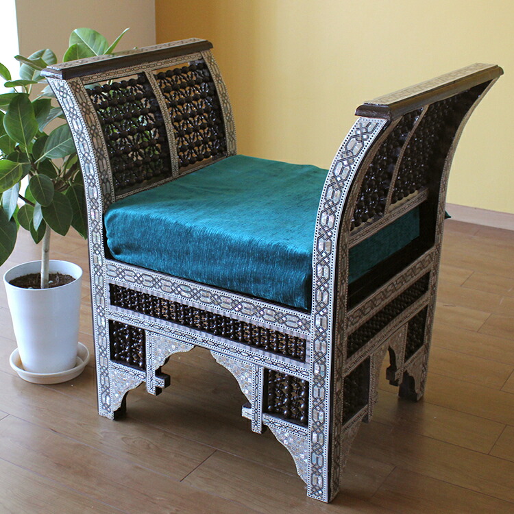 楽天市場】螺鈿家具 Mother of Pearl エジプト螺鈿の工芸家具 アーム