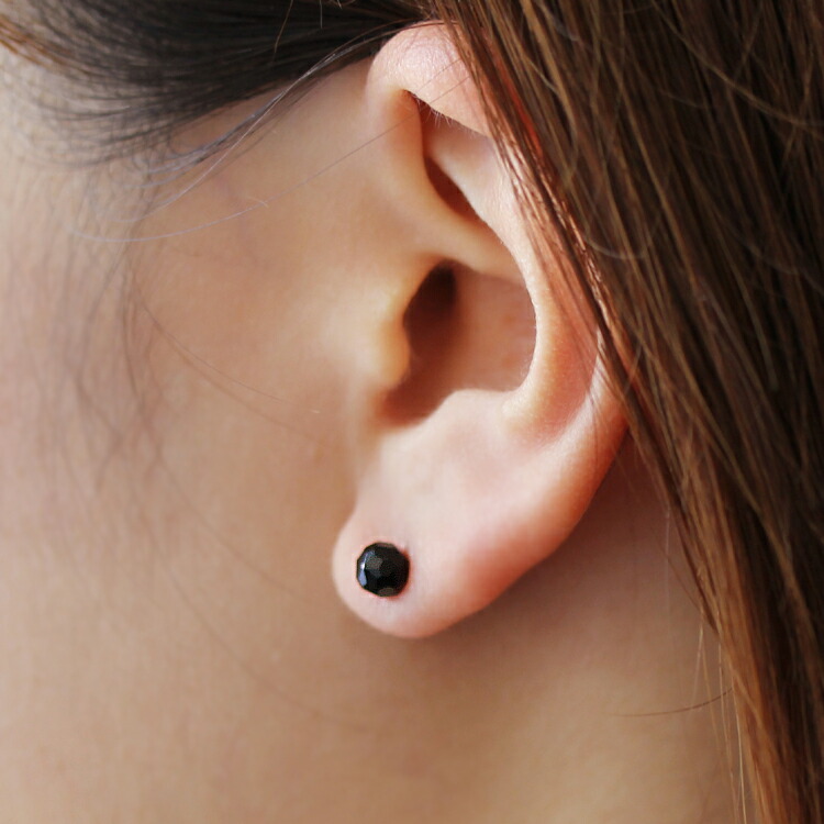 楽天市場】【最短当日出荷】5ミリ ブラックオニキス K18ゴールド 一粒