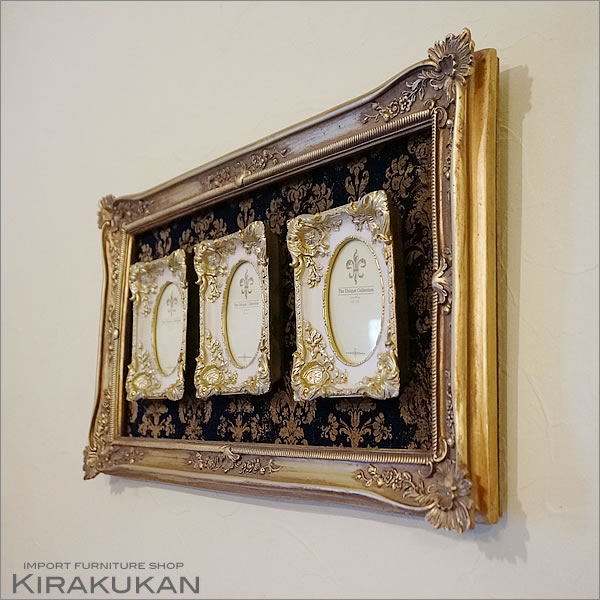 楽天市場】ファミリー フォトフレーム 多面 アンティーク ゴールド