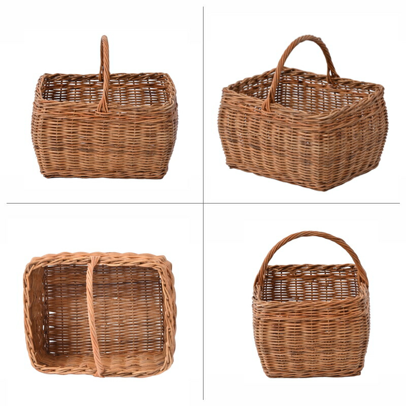 楽天市場】ラタンバスケット 皮付きラタンのバスケット 紅籐 クブ