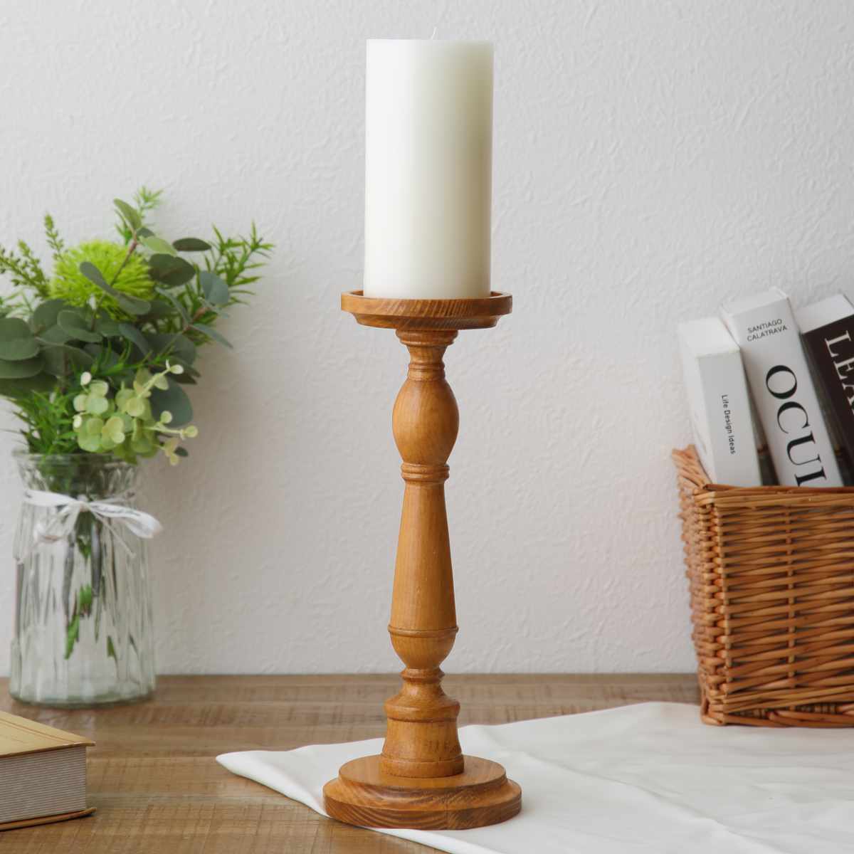 楽天市場】キャンドルスタンド ナインマーケ パインキャンドルスタンド