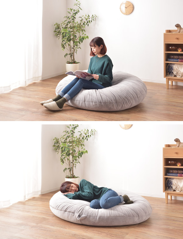 楽天市場】ビーズクッション 幅135cm 丸形 大型 ビーズ クッション