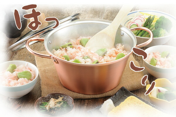 楽天市場】両手鍋 ことこと銅の煮込み鍋 20cm ガラス蓋付き ガス火専用