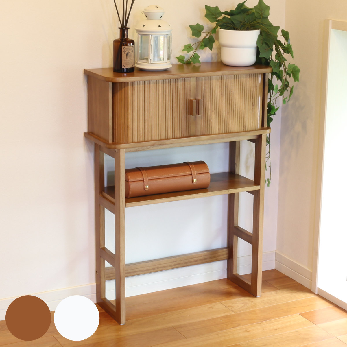 楽天市場】ミラーコンソールテーブル 高さ80cm （ 玄関 ガラス サイド