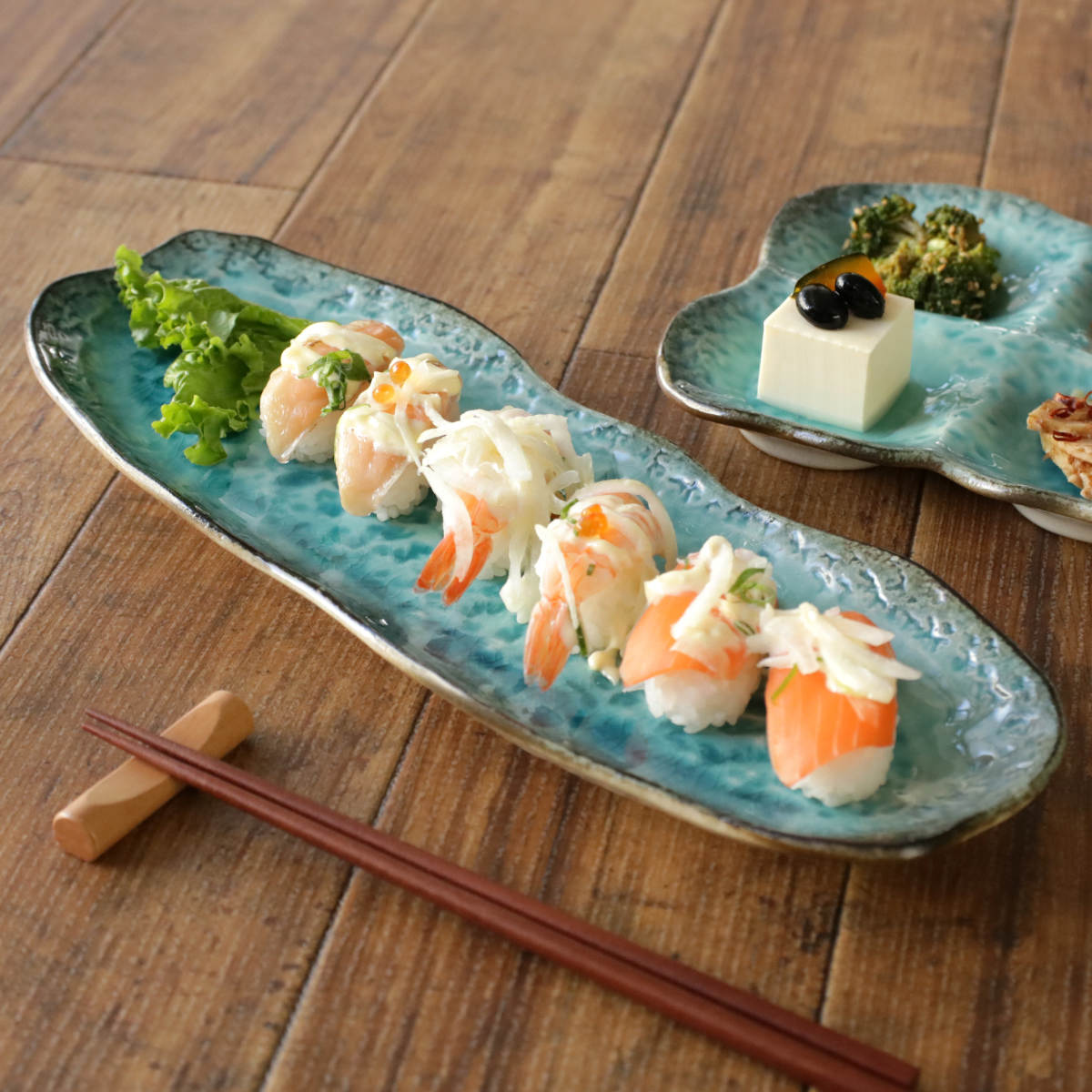 楽天市場】長角皿 35cm 長角プレート KANADE 陶器 （ 電子レンジ対応