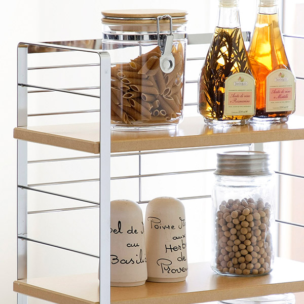 楽天市場】調味料ラック 幅40cm 木棚 出窓シェルフ （ スパイスラック