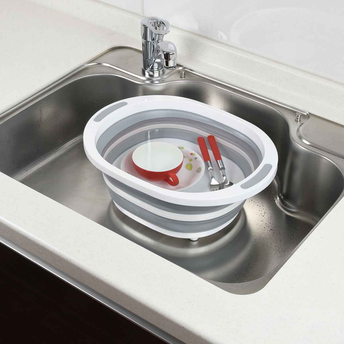 楽天市場】洗い桶 キッチンメイト 折りたたみできる洗桶 （ 折りたたみ