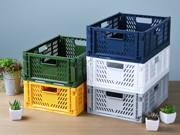 楽天市場】収納ボックス 折りたたみコンテナ （ コンテナバスケット