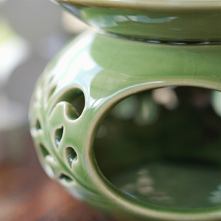 陶器のアロマポット [2タイプ展開]【53928ar】 /アジアン雑貨・バリ雑貨