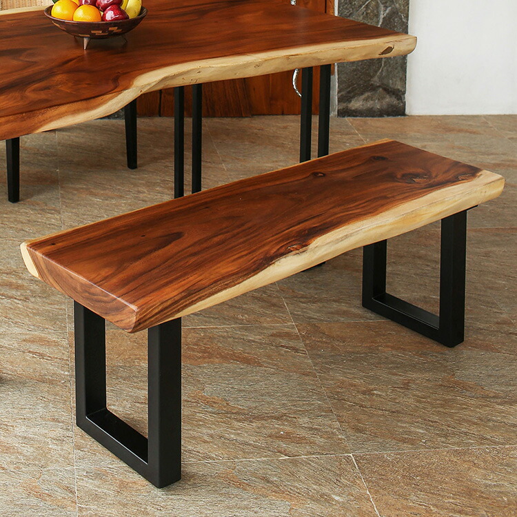 モンキーポッドウッド 一枚板ダイニングベンチ