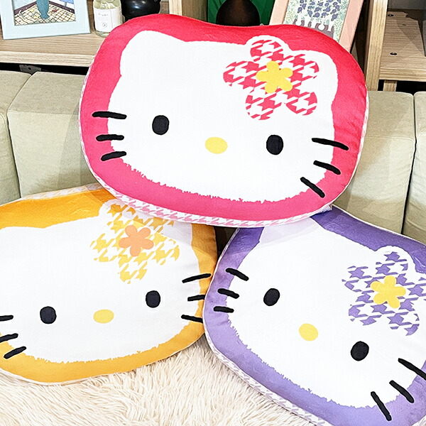 サンリオ ハローキティ カオハナ ダイカットクッション (イエロー) Sanrio