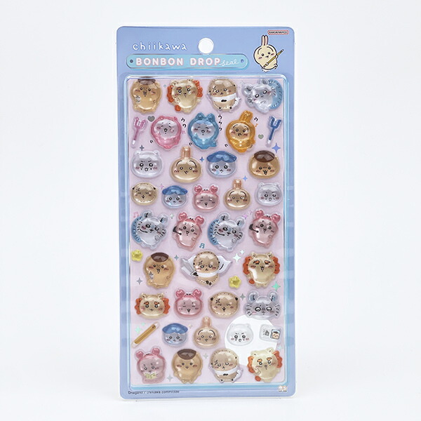 ちいかわ (みんなポーズ) ボンボンドロップシール 文具