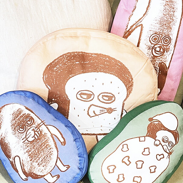 パンどろぼう ダイカットクッション(L) (ブラウン)