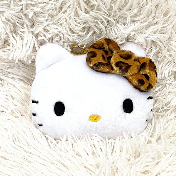 サンリオ ハローキティ ヒョウ柄 ブラウン フェイスパスケース 定期