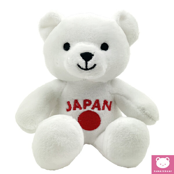 推しベア 日本応援 白 ぬいぐるみ クマ マスコット インテリア kuma