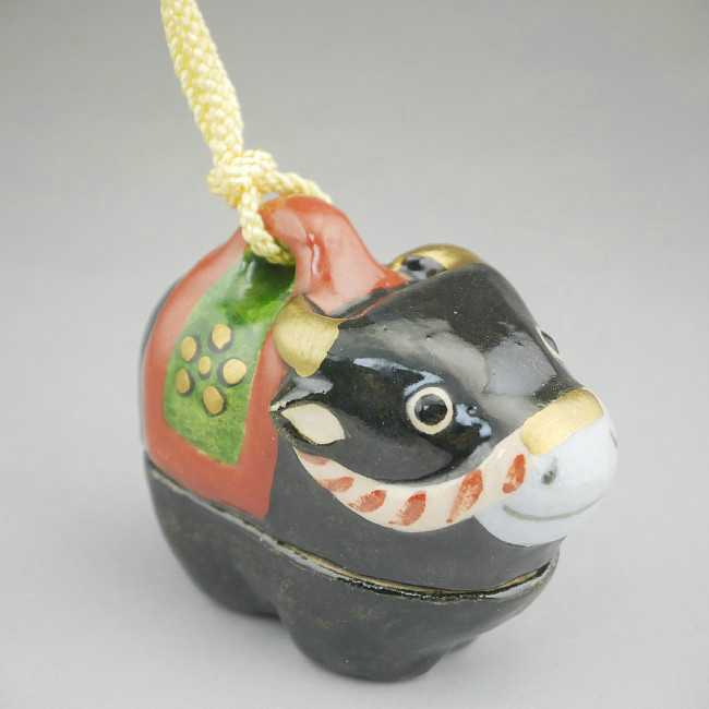 干支丑 楽香合 福牛 - 京焼清水焼 松韻堂