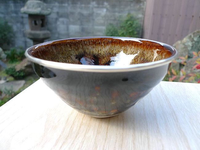 玳被天目茶碗 定一 - 京焼清水焼 松韻堂