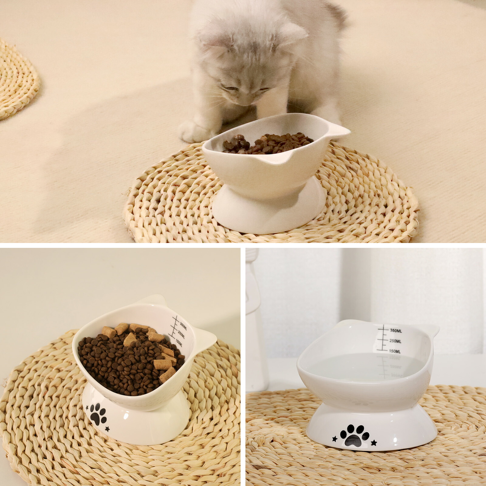 楽天市場】良木工房YOSHIKI 傾斜 猫 フードボウル 高さがある ペット