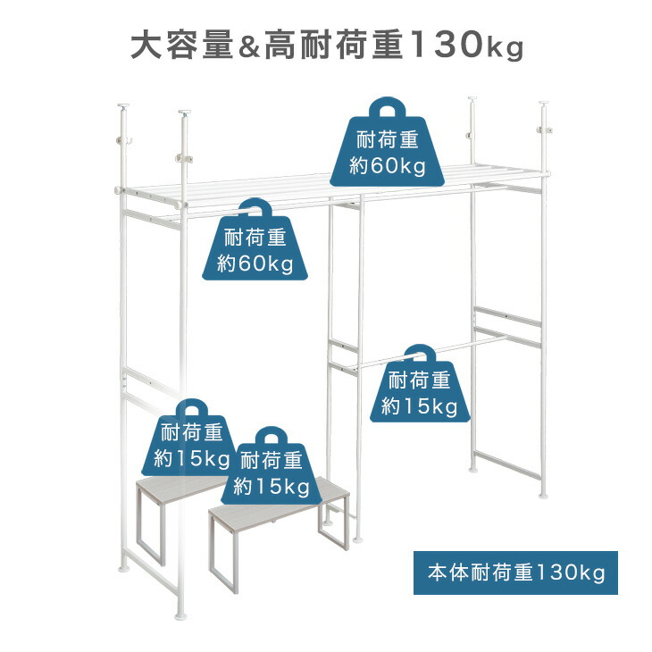 楽天市場】【本日クーポン3％引】 突っ張り ハンガーラック 伸縮 幅116