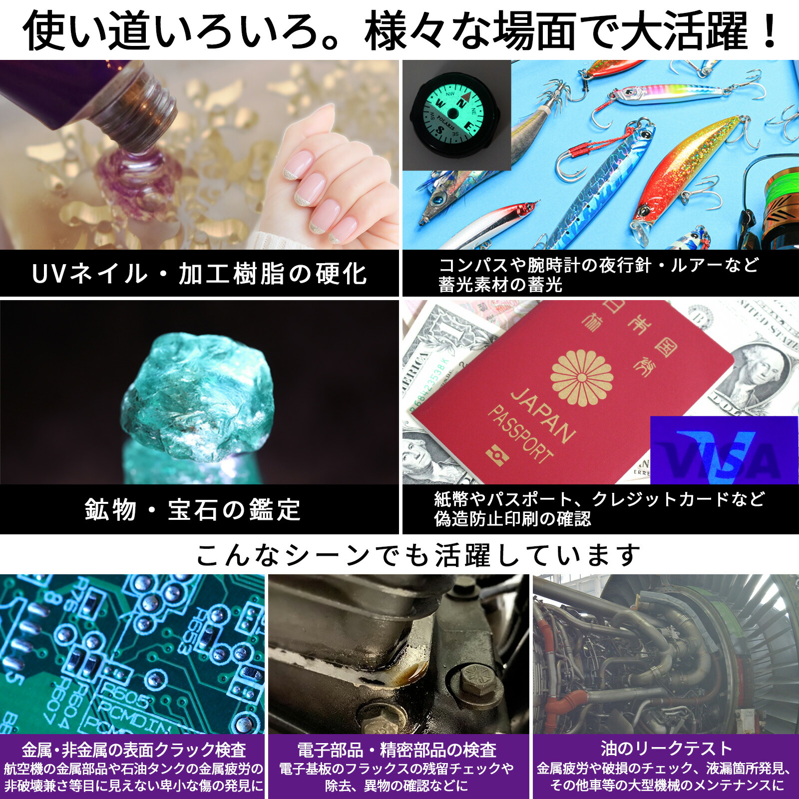 楽天市場】【ポイントアップ中】 365nm 小型 ブラックライト