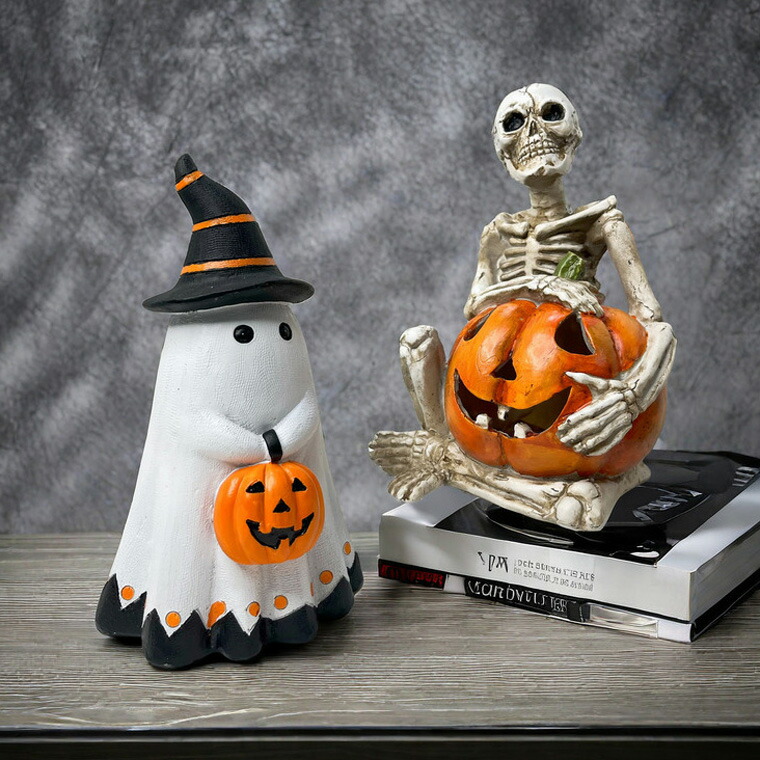楽天市場】ハロウィン 飾り骸骨 ドクロ カボチャ スカル ハロウィン