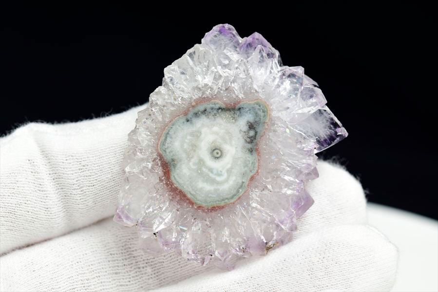 楽天市場】フラワーアメジスト スライス スタラクタイト 原石