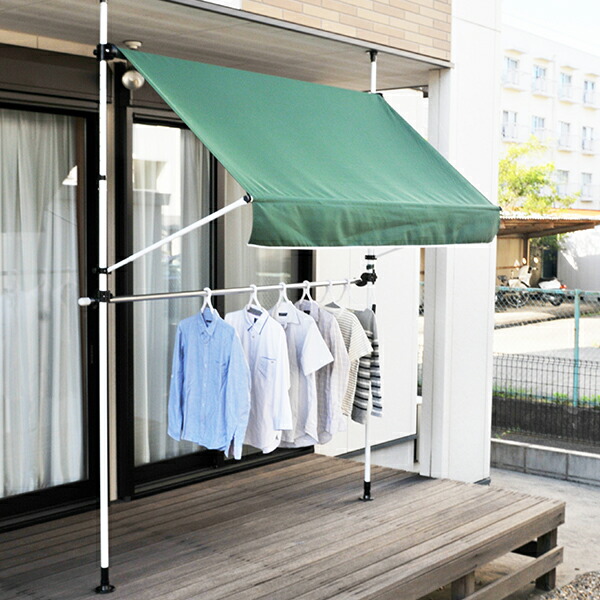 楽天市場】物干竿付オーニングIV 2m ブラウンTAN-900-20(BR) 送料無料